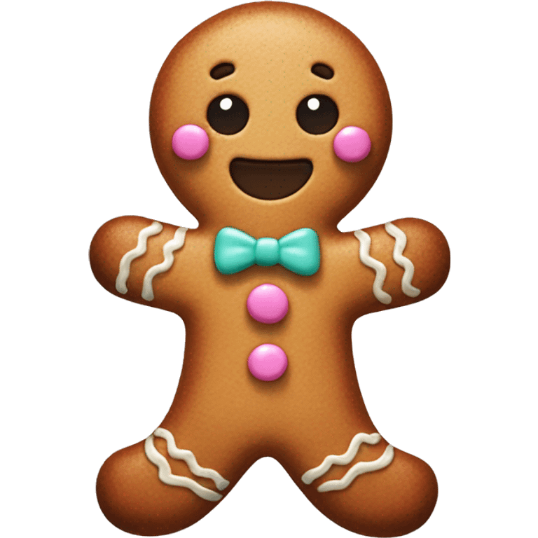 Pastel gingerbread man emoji