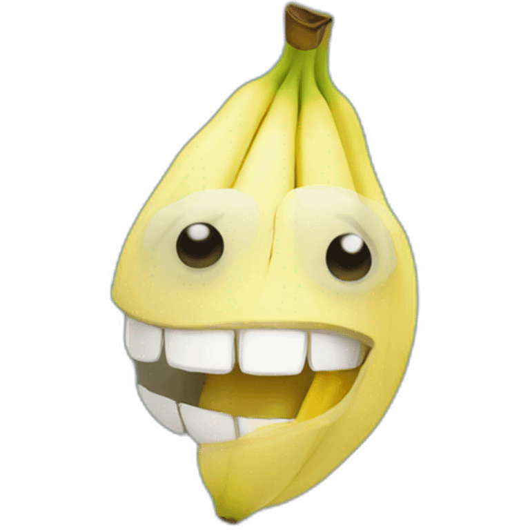 Monster face in a banana emoji