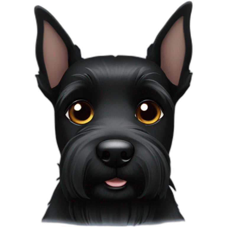 Relax Scottish terrier black dog eyes black emoji