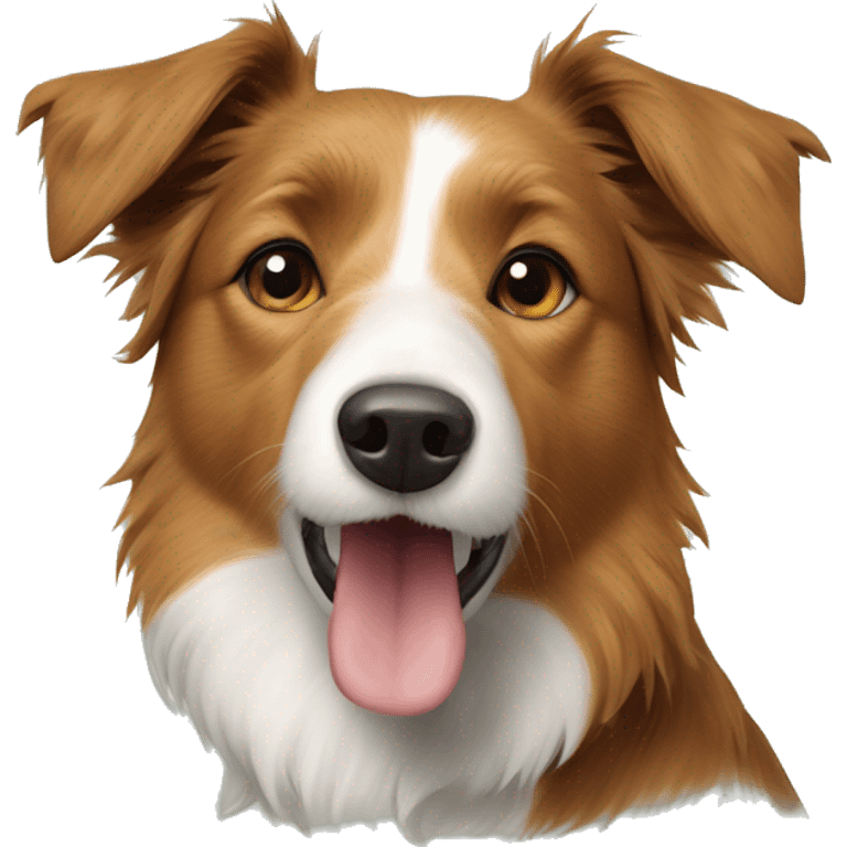 Border collie Irish terrier mix dog emoji