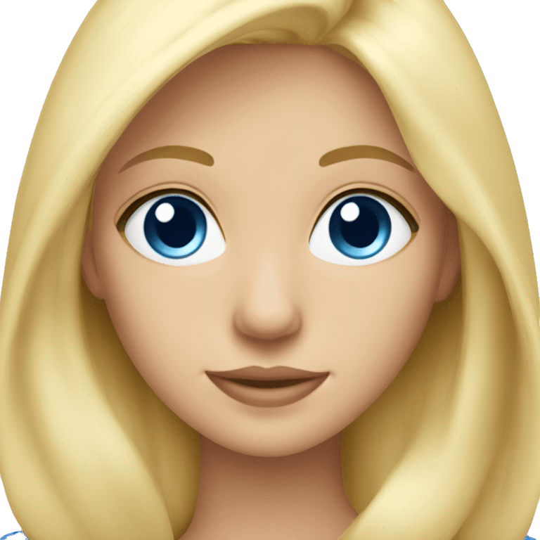 A very beautiful blonde girl with blue eyes emoji