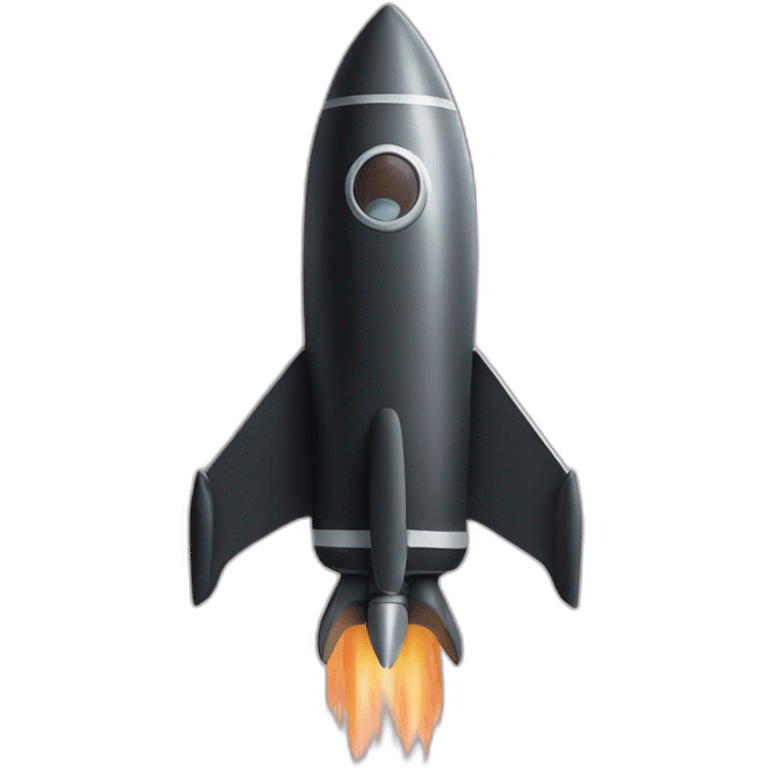 Black rocket emoji  emoji