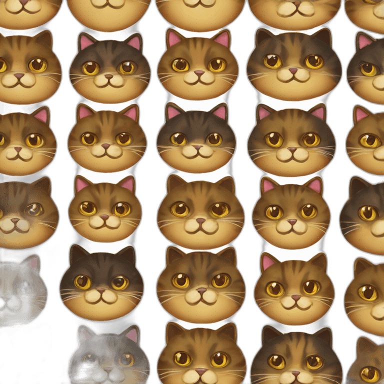 Fat Tortoiseshell cat black and more brown fur emoji