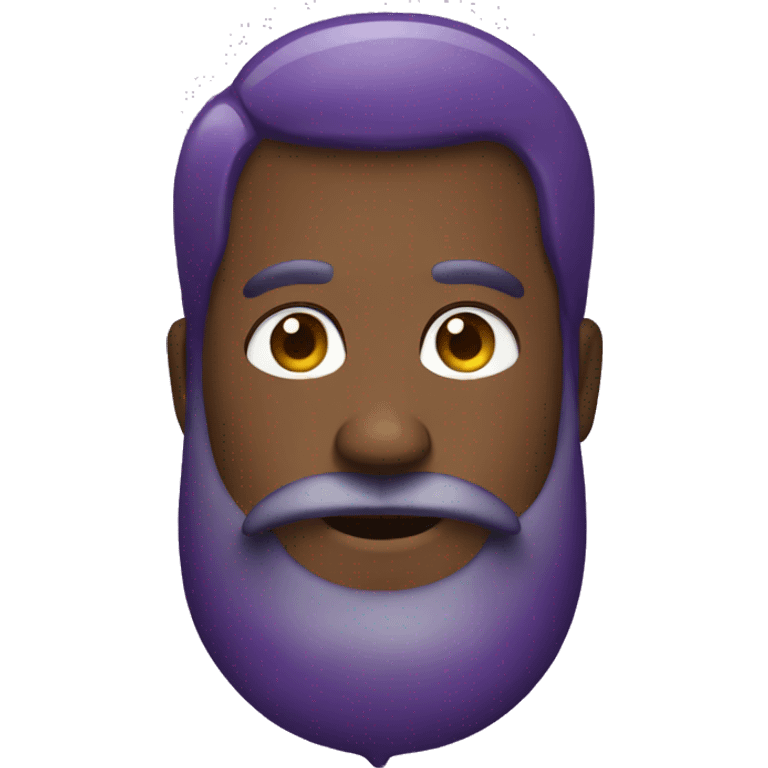 Beard man with eggplant  emoji