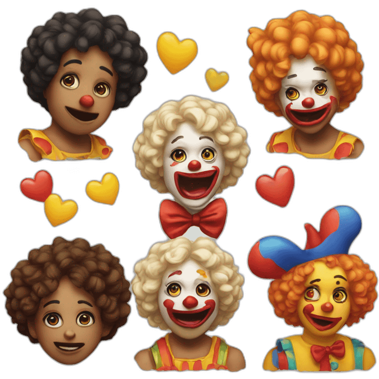 A mix of the clown emoji 🤡 and the crying emoji 😭 emoji