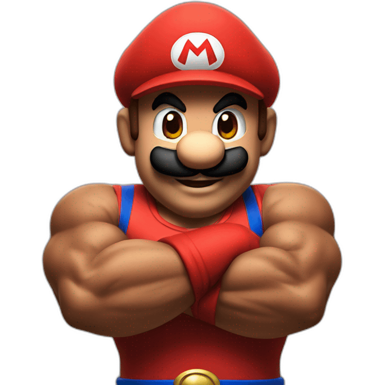 super mario with big muscles emoji