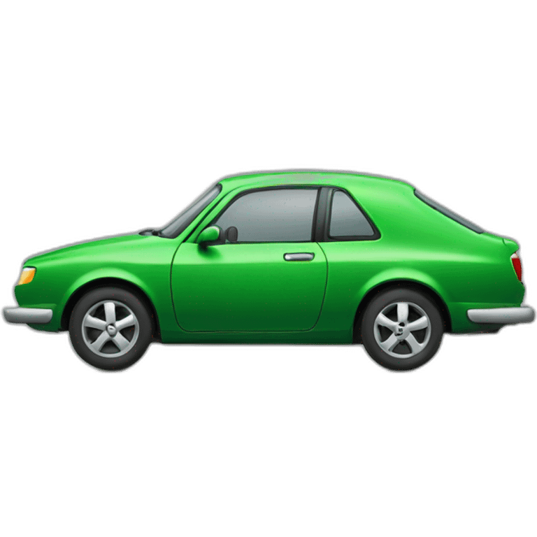 Une voiture vert emoji