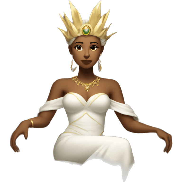 Goddess on throne emoji