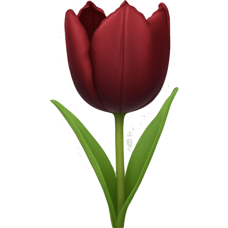 Dark red tulip emoji