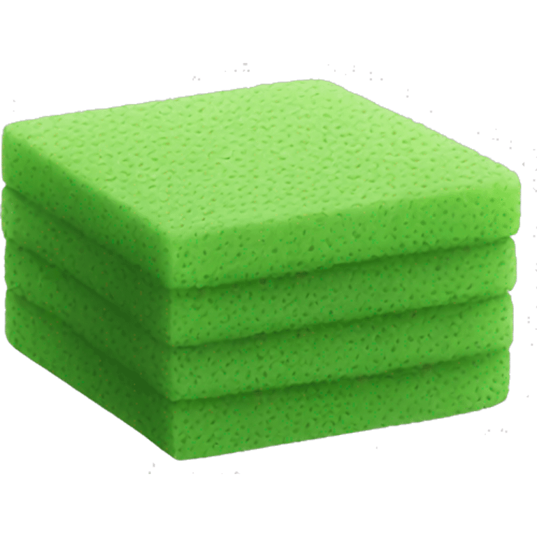 green flat square dish sponge emoji