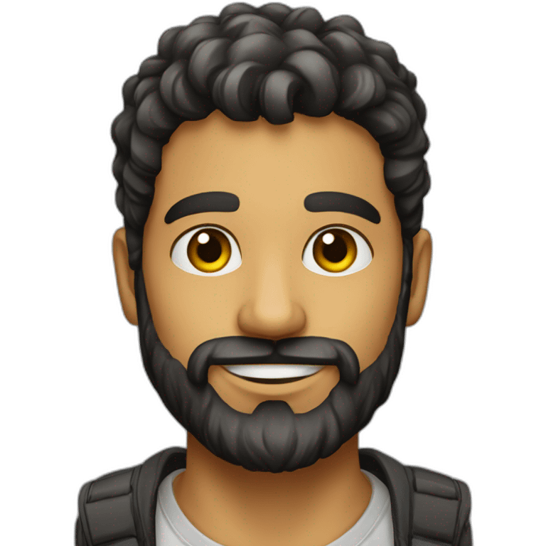 brazilian beard young developer emoji