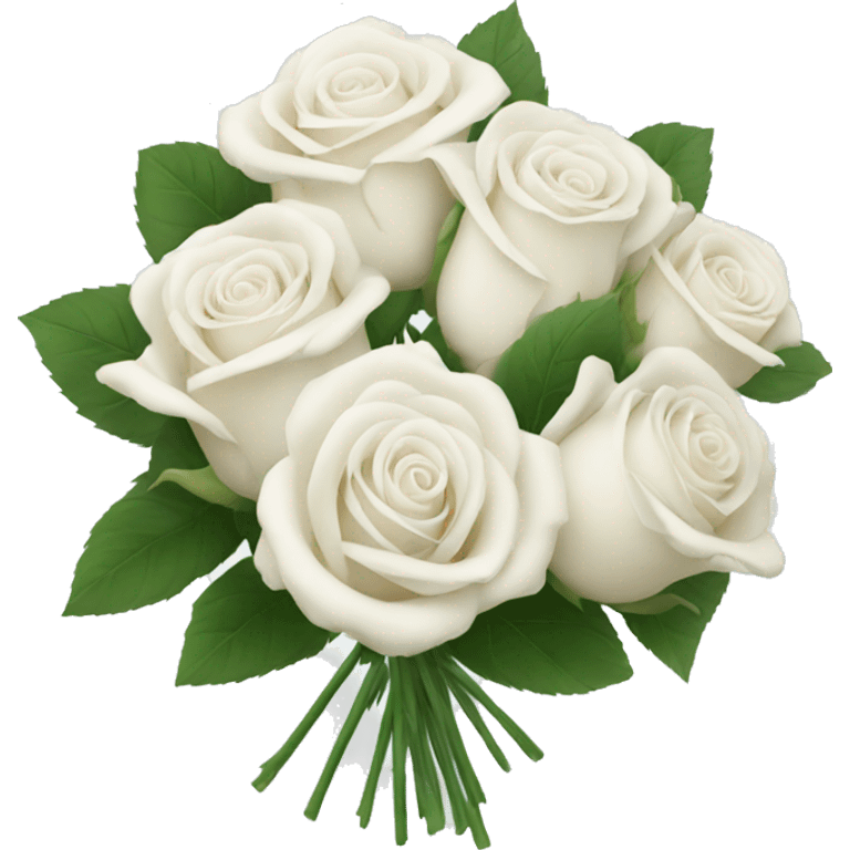 white rose bouquet  emoji