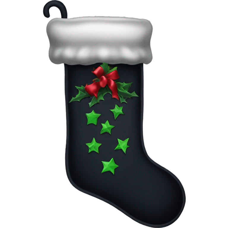 Gothic Christmas stocking emoji