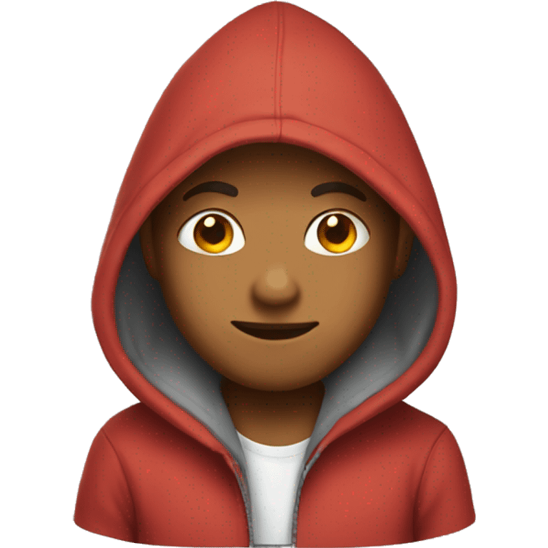 Wearing hoodie emoji