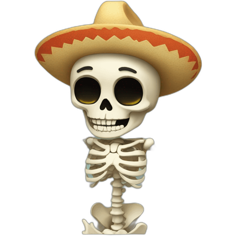 Crazy mexican skeleton emoji