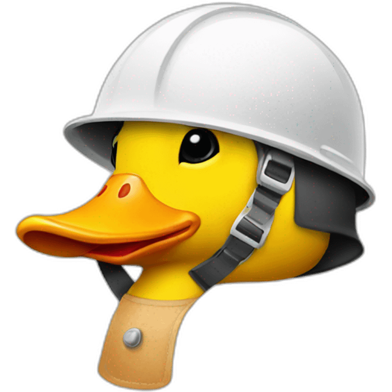 safety helmet duck emoji