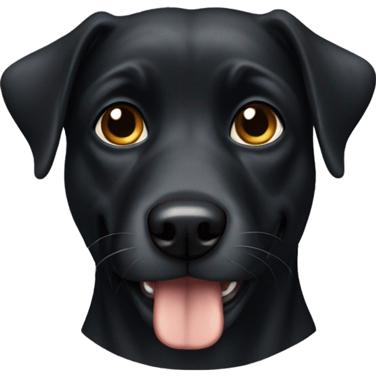 Black dog  emoji