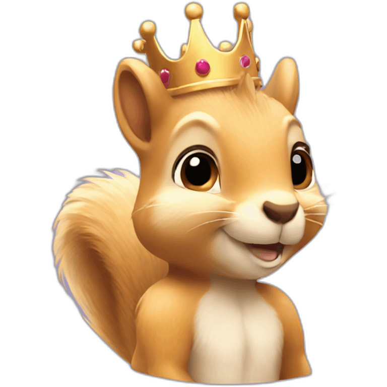 Blonde squirrel with crown emoji