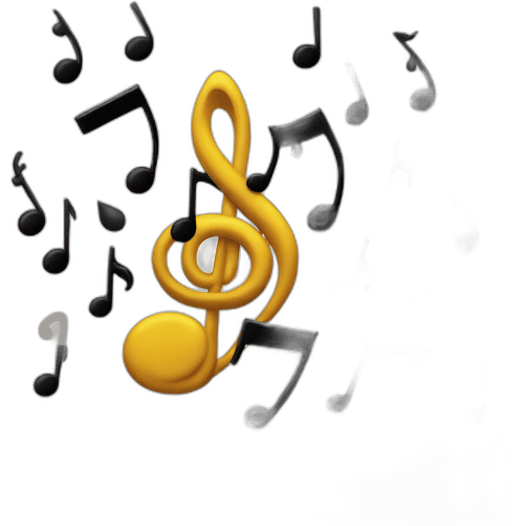 Musical note crazy emoji