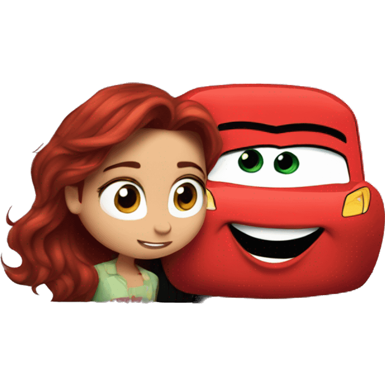 Lightning mcqueen kissing sally  emoji