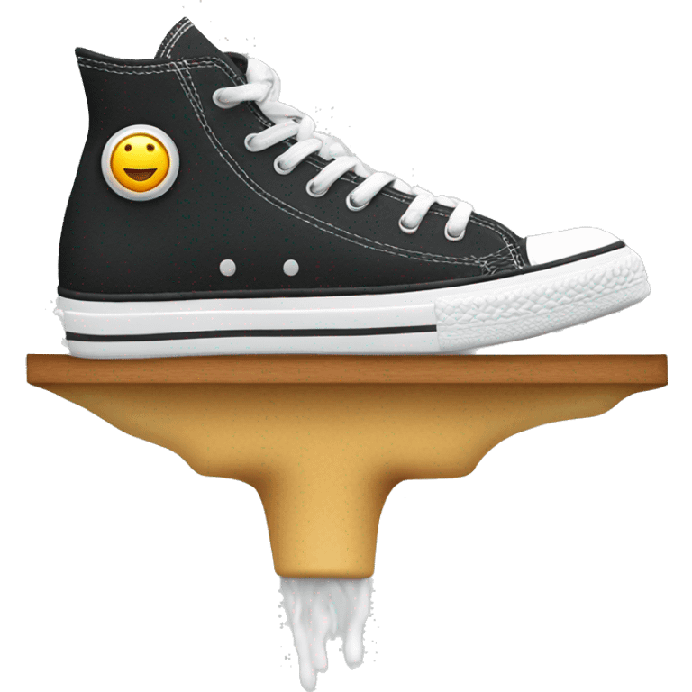 Converse whit plataform white emoji