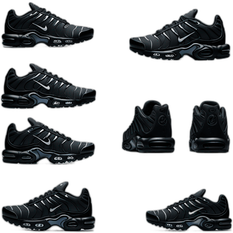 3D perspective nike tn black emoji