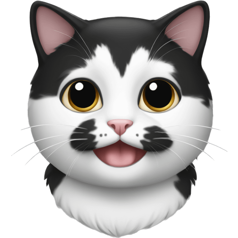 Black and white cat  emoji