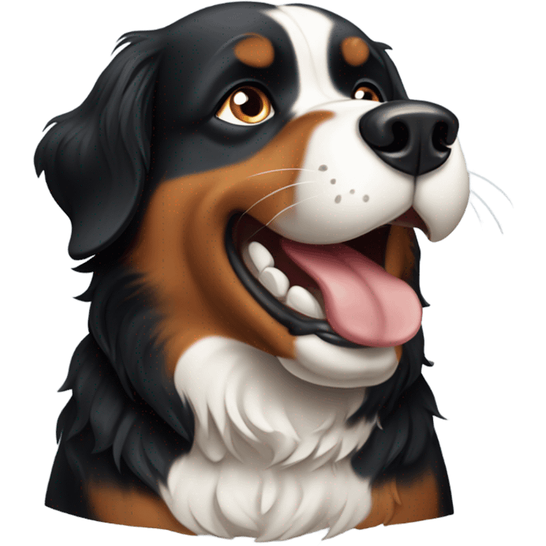 Bernese mountain dog barking emoji