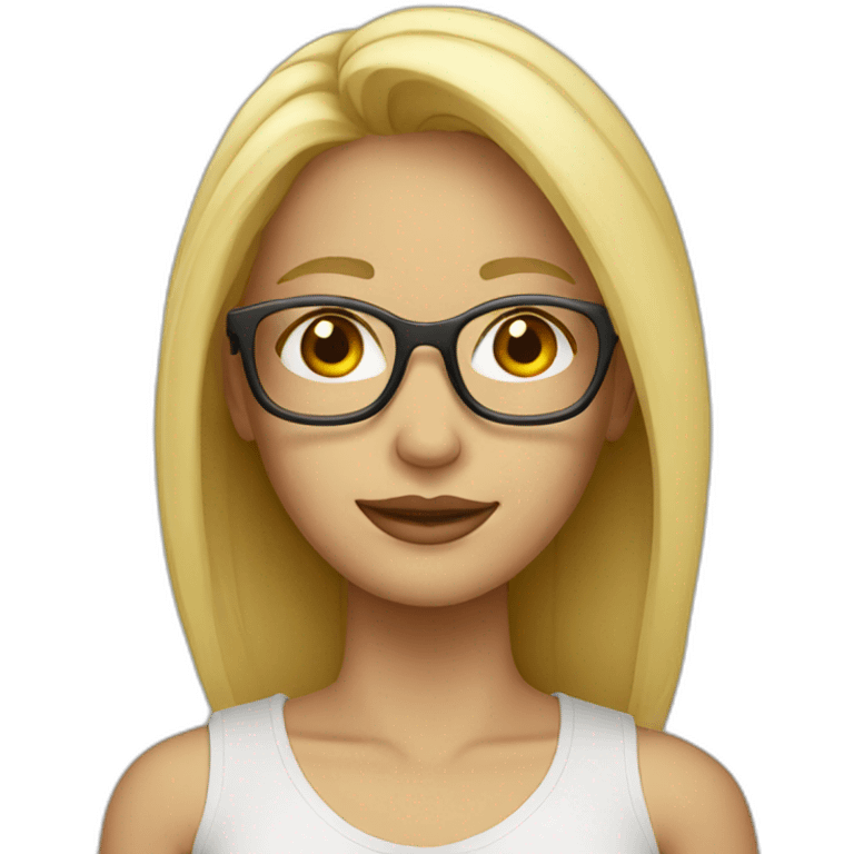 blond woman glasses emoji