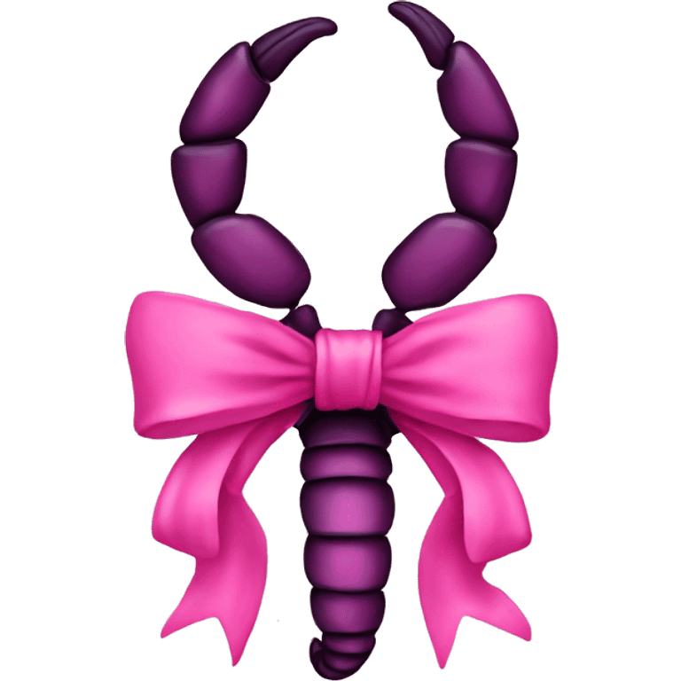 Scorpio with pink bow  emoji