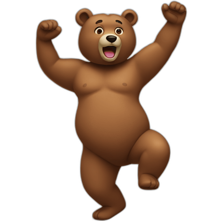 Bears dancing without clothes emoji