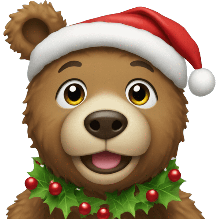 Christmas teddy bear emoji