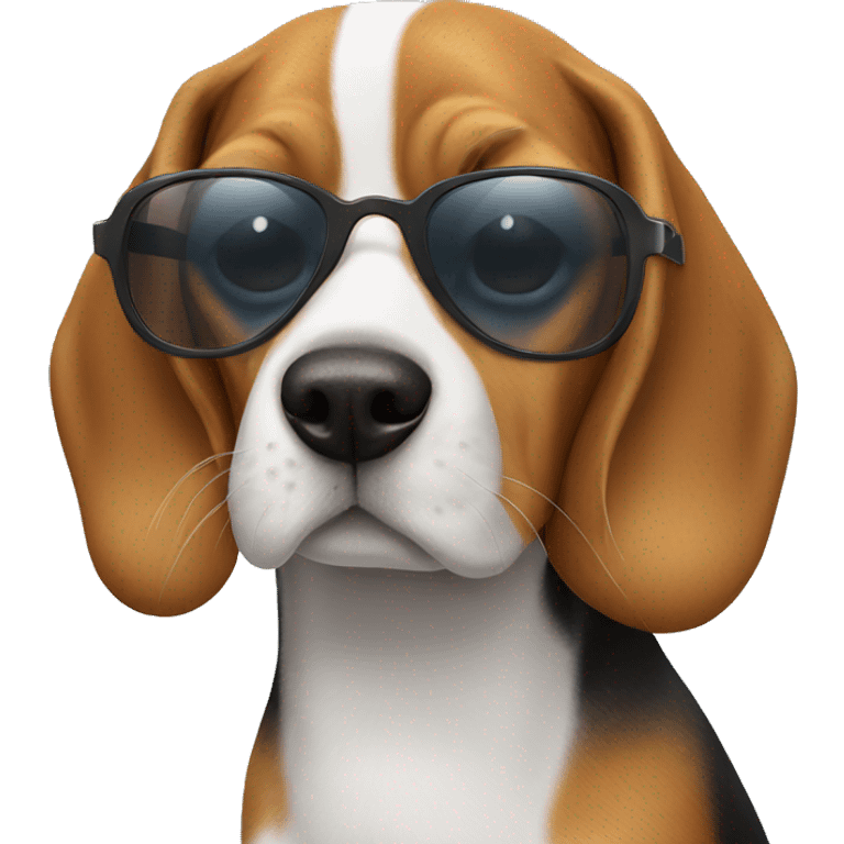 Beagle wearing sunglasses emoji