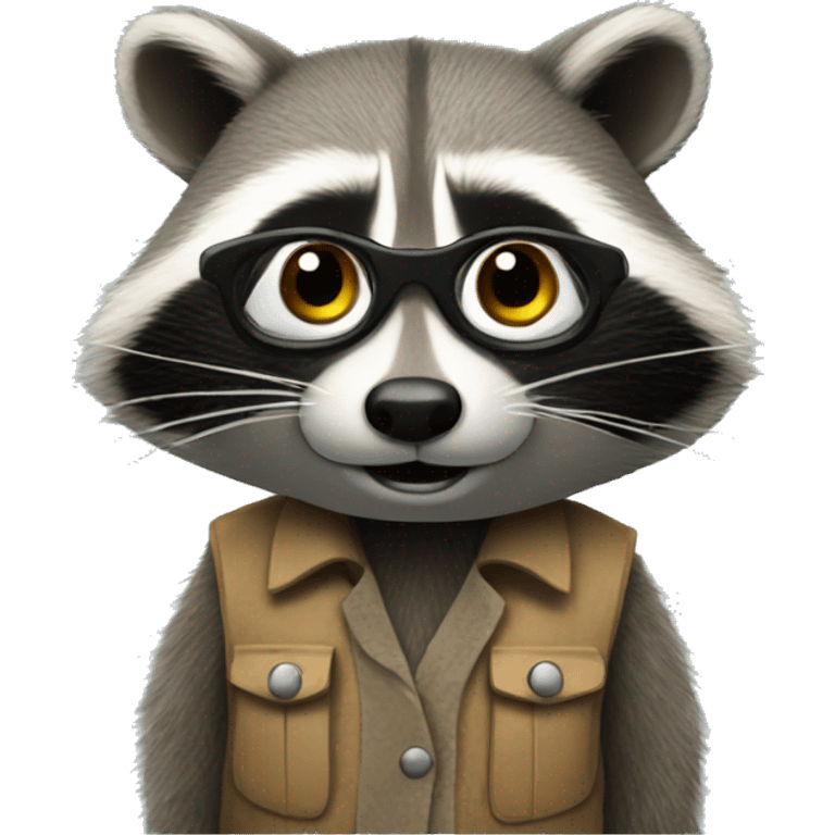 A project manager raccoon emoji