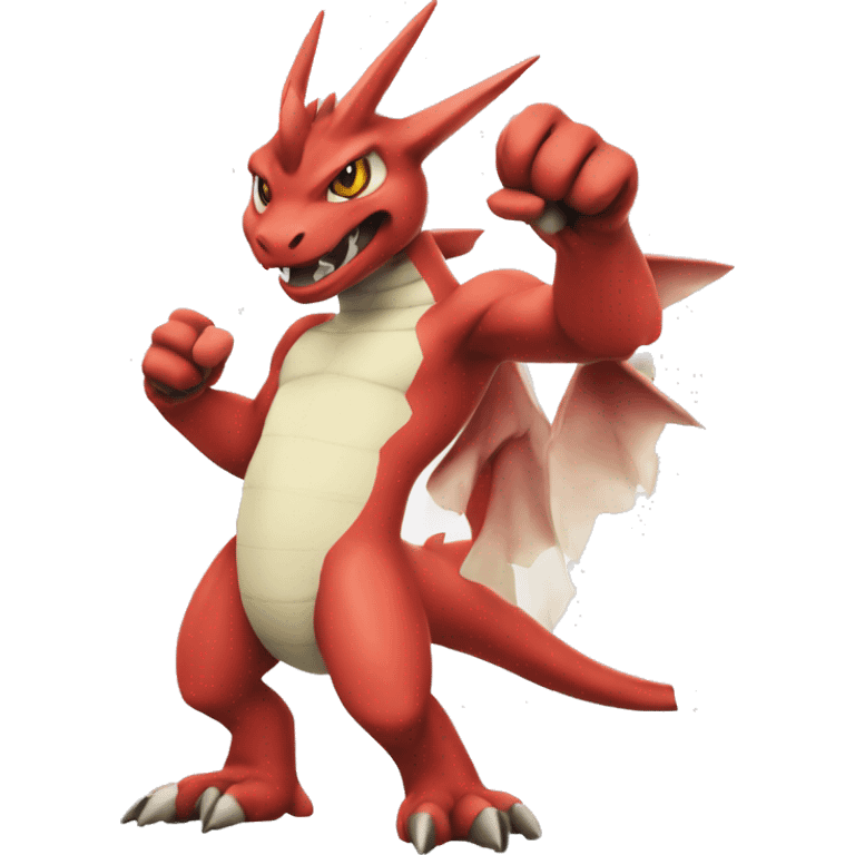 Guilmon from Digimon giving a thumbs up emoji