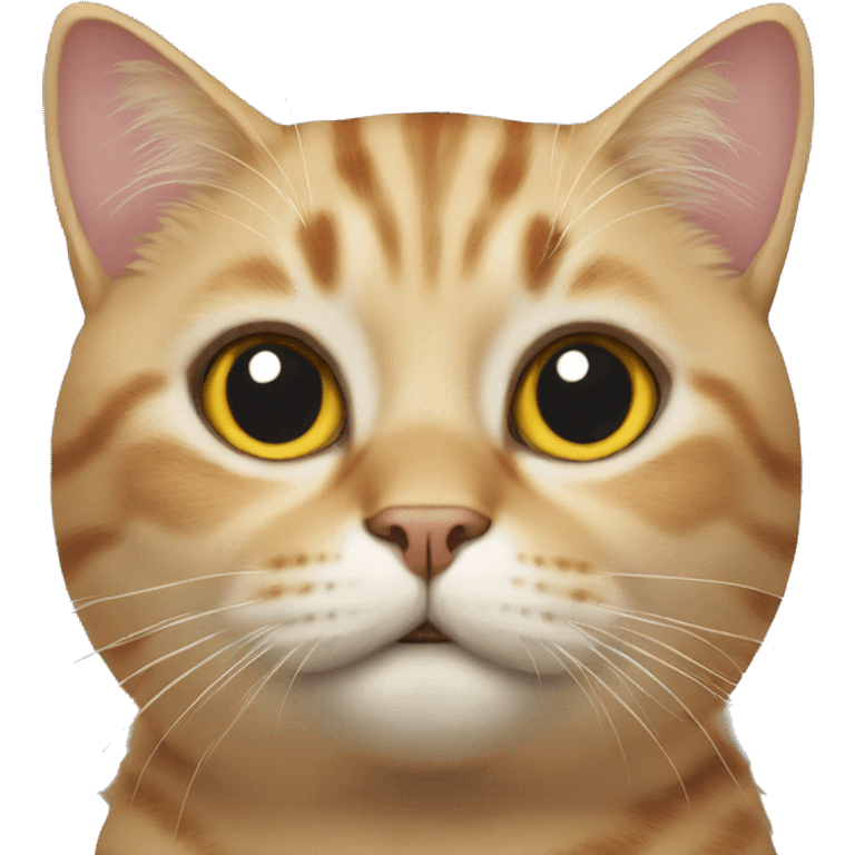 realistic close-up of a cat emoji