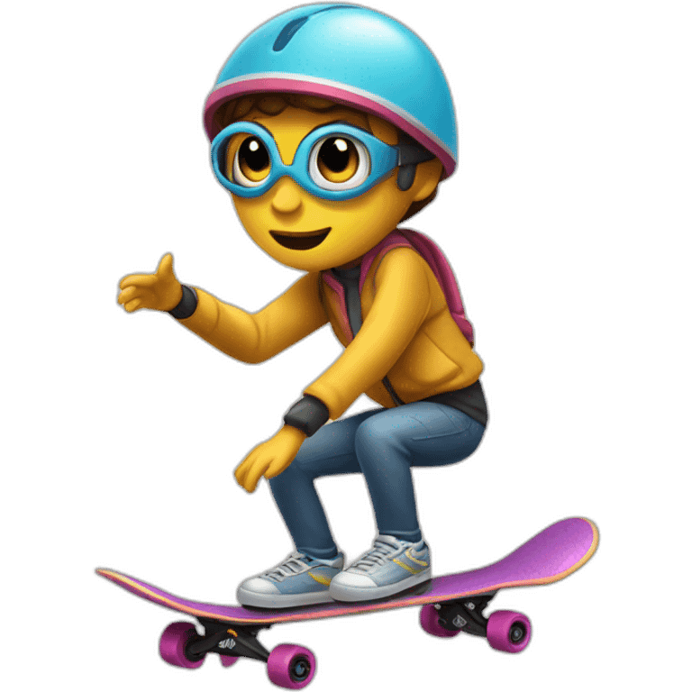 Et montando en patinete emoji