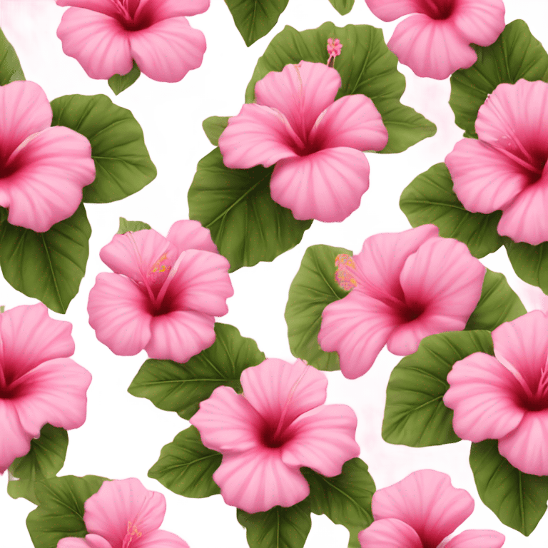 Hibiscus flower baby pink  emoji