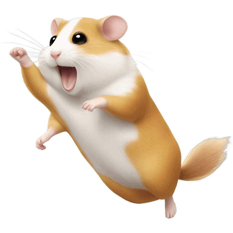 Hamster doing backflip emoji