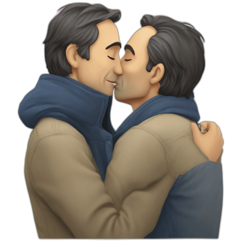 jean luc melanchon kissing eric zemmour emoji