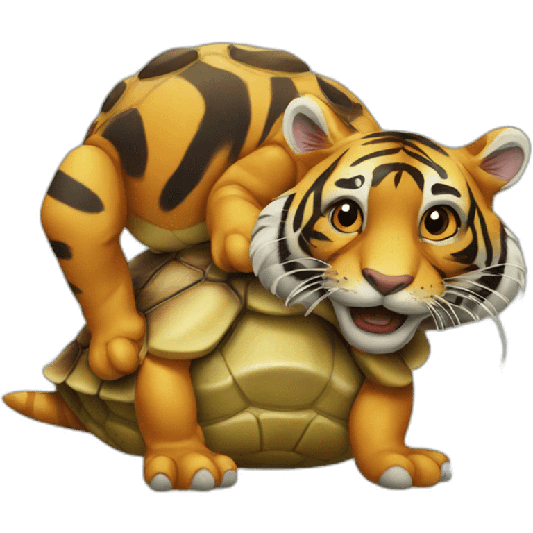 Tigre et tortue emoji