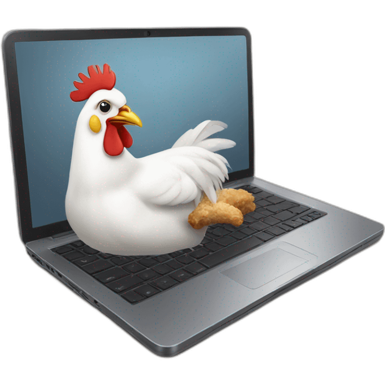 laptop-with-chicken emoji