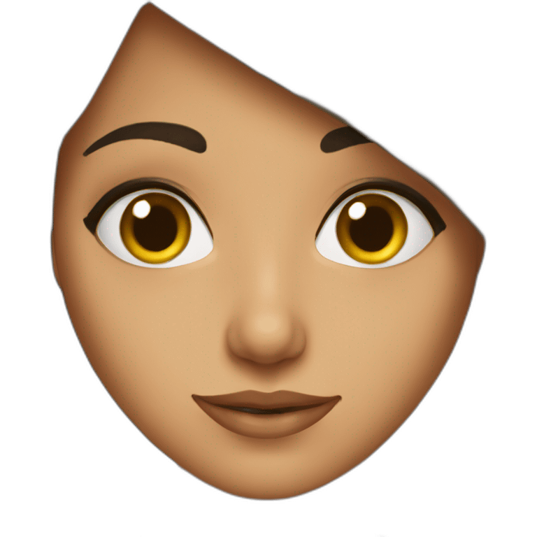 An arab brunette girl l emoji