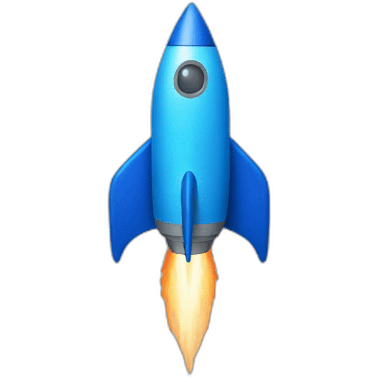 blue rocket emoji