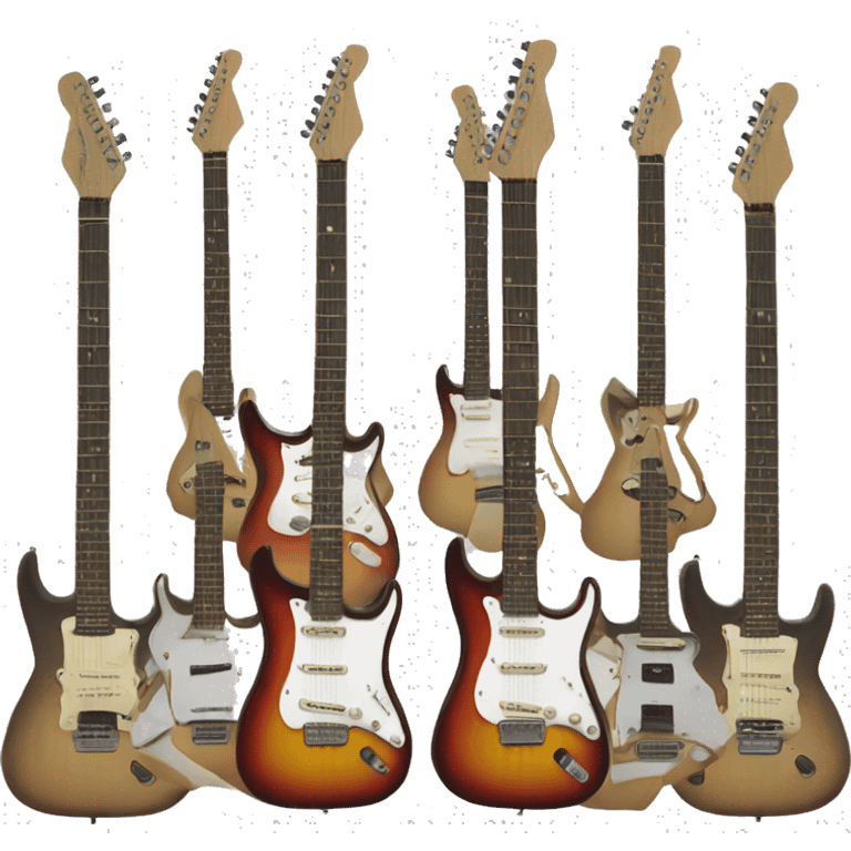 5 electric guitars emoji