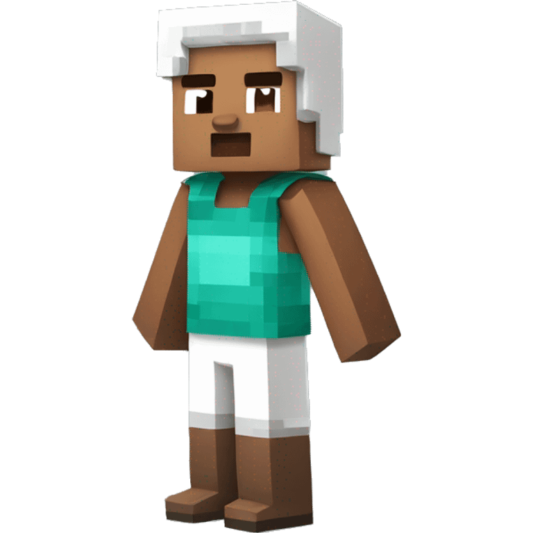 Minecraft villager wearing a tank top emoji