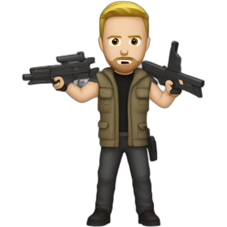 Jessie Pinkman holding a weapon emoji