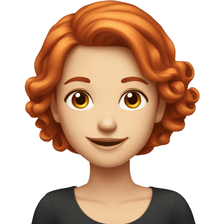 Smiling-elegant-girl-with-long-red-hair emoji