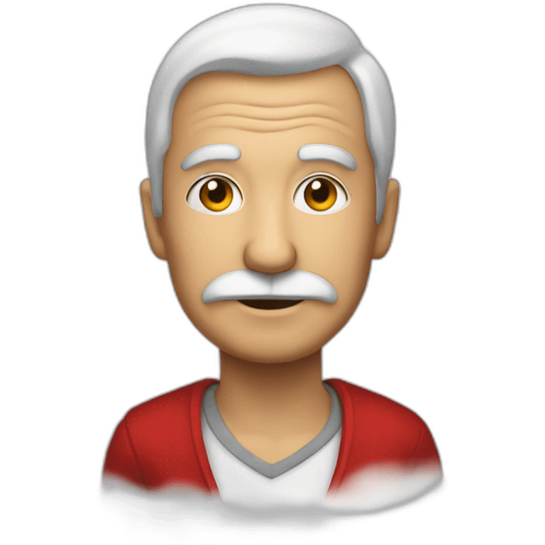 Père noël noir à genoux emoji