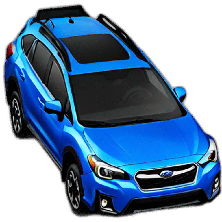 2018 blue Subaru crosstrek side emoji